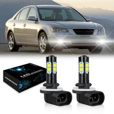 For Hyundai Sonata 2006-2010 2x 881 LED Fog Light Bulbs 6000K High Power Lamp
