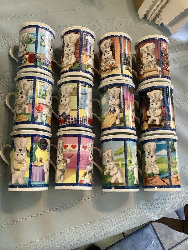 Pillsberry Doughboy Months Of The Year Coffee Cups