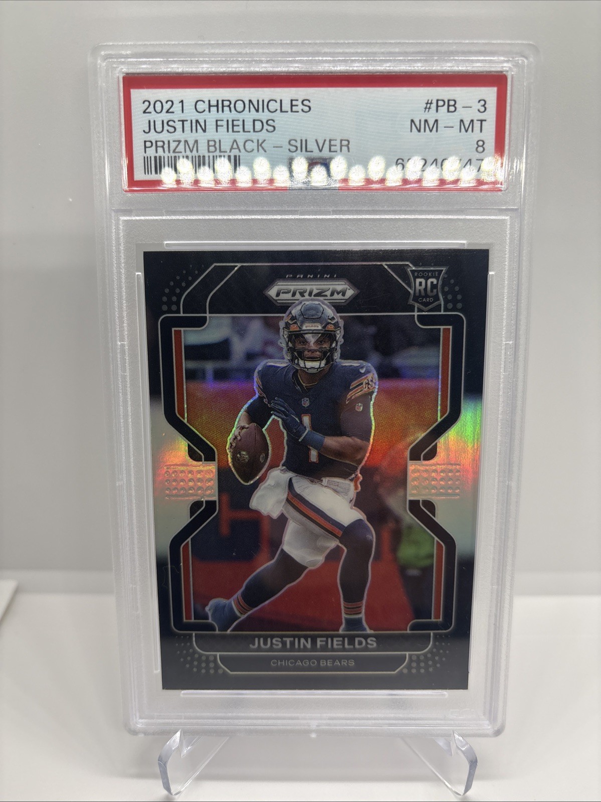 2021 Panini Chronicles Prizm Black Justin Fields #PB-3 (RC)