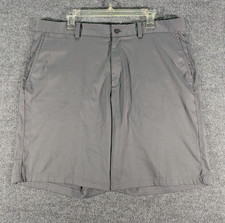 Nike Dri Fit Chino Golf Shorts Mens Size 38 Gray Stretch Flat Front Lightweight