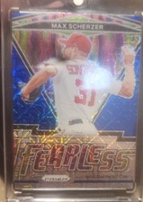 2021 Panini Prizm - Fearless Max Scherzer #FR-20 Blue Mojo Prizm /199