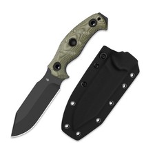 Kizer Sheepdog Survival Fixed Knife 1095 Blade Micarta Handle + Sheath Big Size
