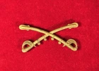 ORIG CIVIL WAR M1858 CAVALRY HAT CAP BADGE INSIGNIA - COMPLETE BACKING