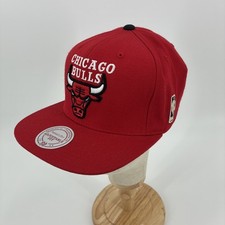 Mitchell Ness Chicago Bulls Hat Red Snapback Cap Classic Logo NBA Jordan