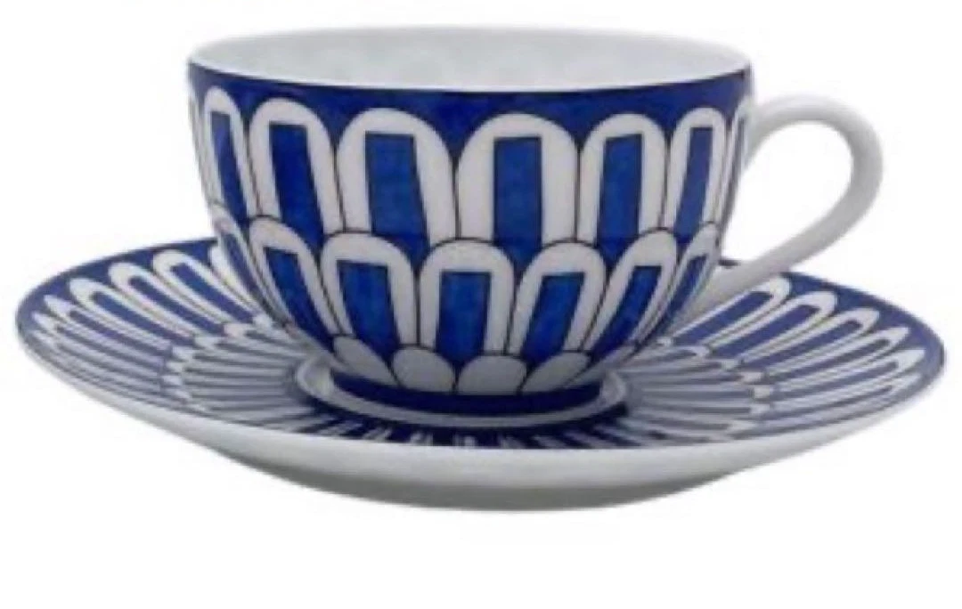 Service, tasses à café Hermès Nil or