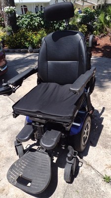 Merits Vision Ultra Power Wheelchair Headrest Joystick Black Blue