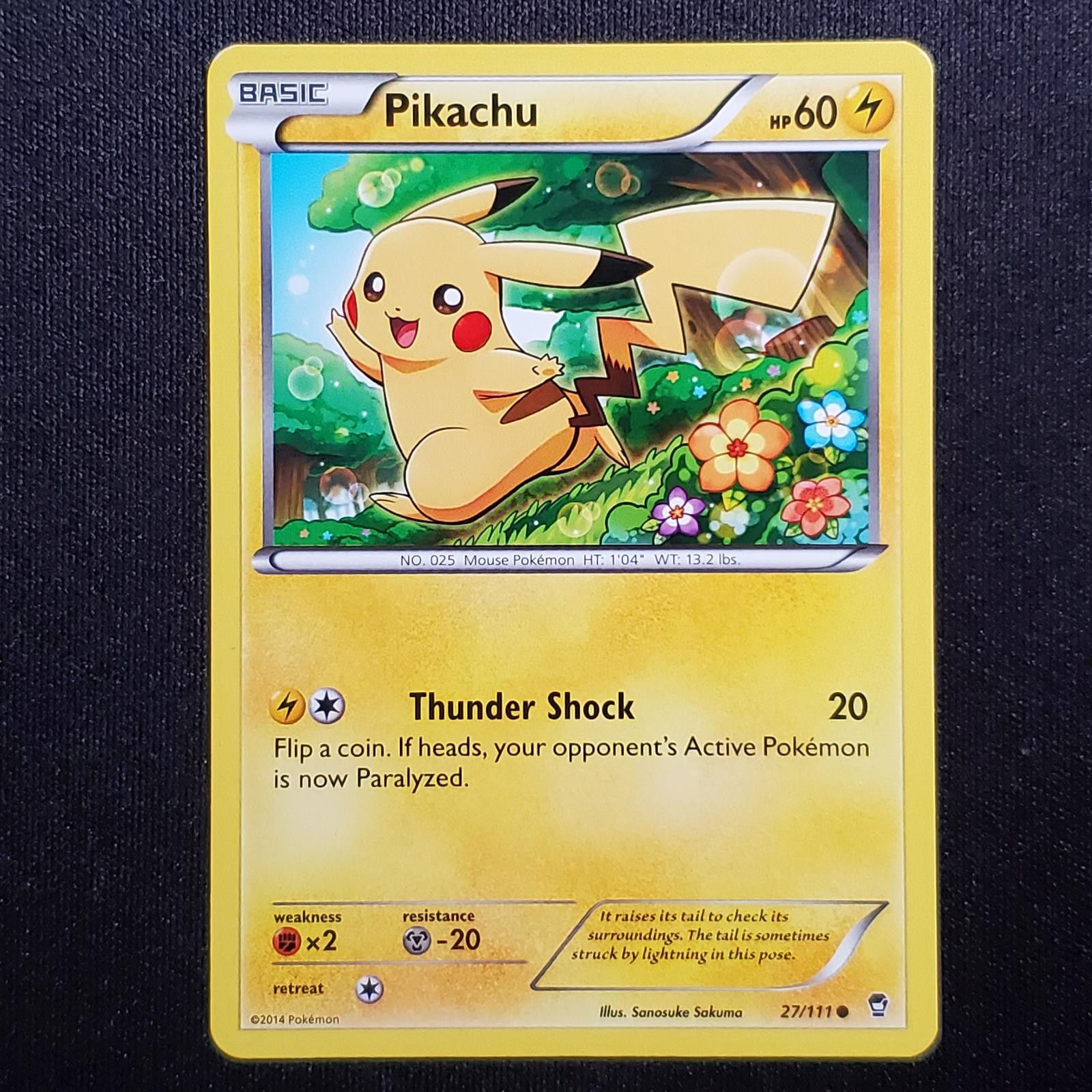 Pikachu 27/111 Common Furious Fists Pokemon Moderately Played