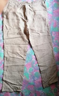 Hose "C&A" Gr. 25 Beige Linen Leinen - Bild 1 von 4