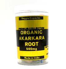 Organic Akarkara Root Caps 500mg  Natural Aphrodisiac  Ayurvedic Nerve Tonic