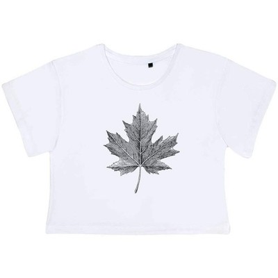 ''Maple Leaf'' Damen Baumwolle Crop Tops (CO053332)