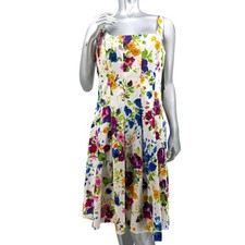 SALE NWT American Living RALPH LAUREN Casa Marina Floral Fit & Flare Midi Dress