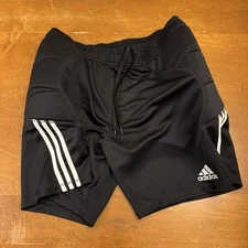 Adidas Shorts Men 2XL Black Padded Hips Aeroready Goalkeeper