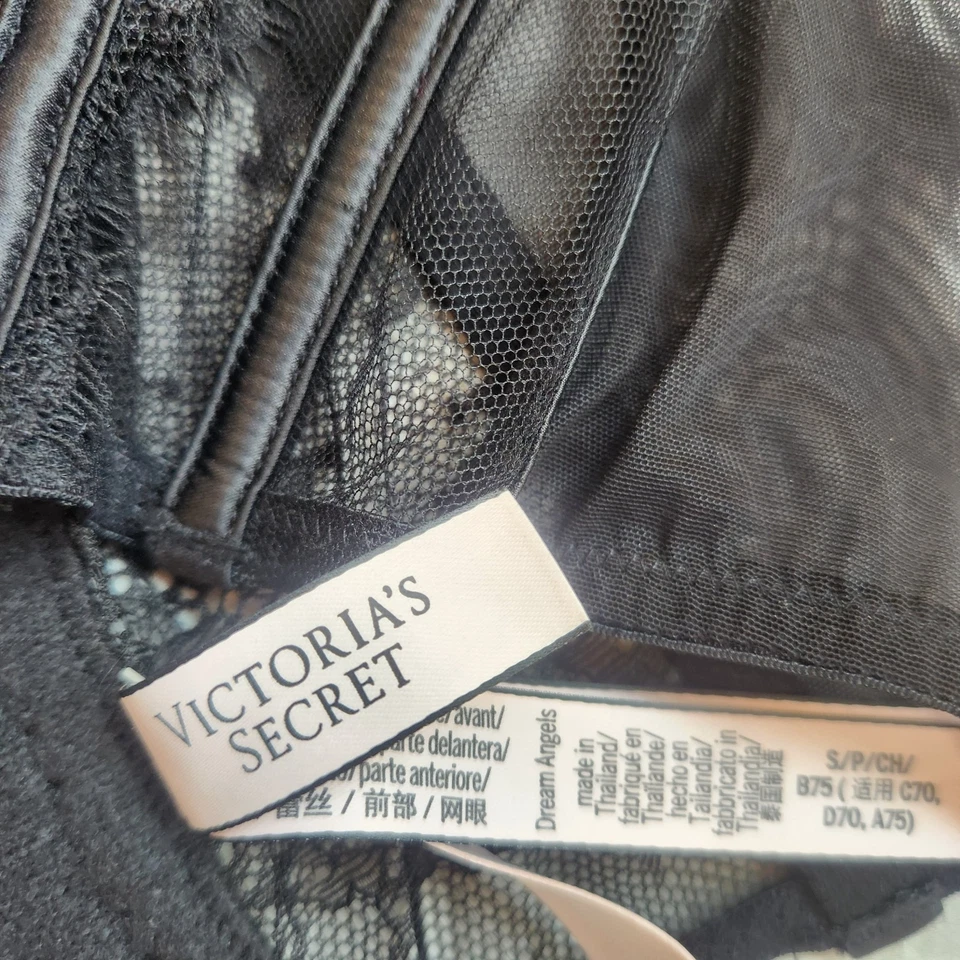 Victoria’s Secret Dream Angels  Lace Up Corset Bra Top Size S Black Whimsigoth - Image 4 of 4