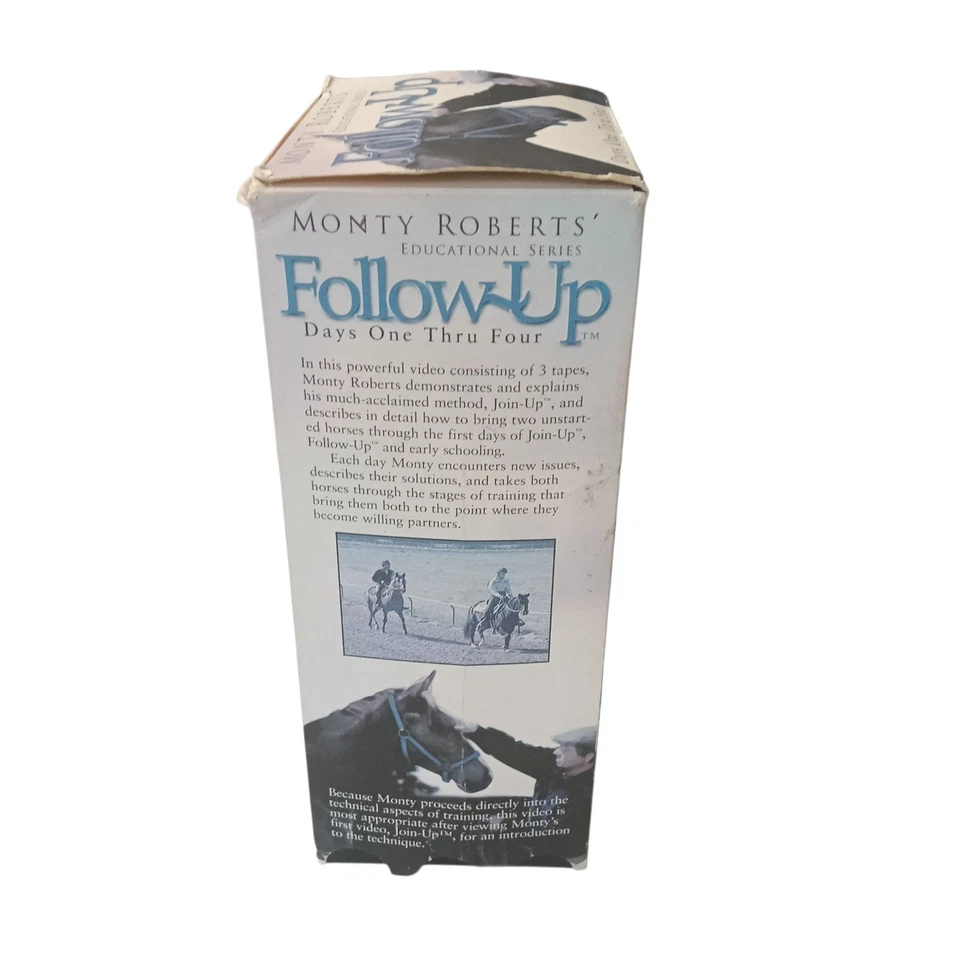 Monty Roberts Follow-Up VHS Tape Set 3 Videos Horse Educational - Image 3 of 4