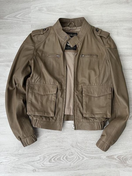 Women Napapijri Jacket Khaki Leather M
