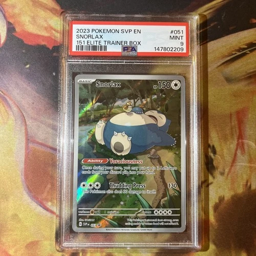 2023 POKEMON 151 SVP EN BLACK STAR PROMO 051 SNORLAX PSA 9