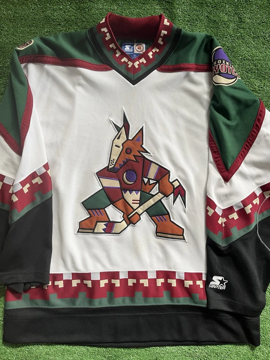Maillot De Hockey Vintage Arizona Coyotes Kachina - Starter - Taille M - Vert - Occasion