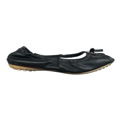 Tod's Damen Ballerinas Leder Schwarz EU 38 US 7 Vintage Y2K Japan Style Archive