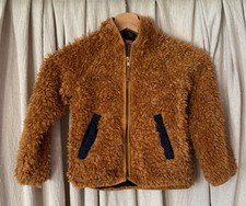 J. Crew Crewcuts kids brown sherpa coat size 4/5 with pockets for fall winter