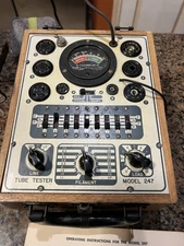 Vintage Moss Electronics Tube Tester Model 247-With Tube Charts-not Working