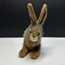 Hansa Creation Jack Rabbit Black Tail Posable Stuffed Animal Plush 9"
