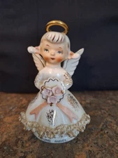 Vintage Lefton June Birthday Angel Figurine.