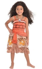Costumes USA Moana Costume for Girls, Size Small, Includes Moana's Signature Ora