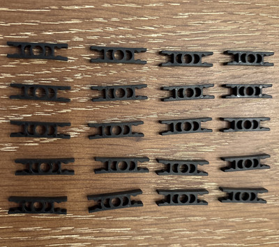 Micro K NEX, Set Of 20,   Black Connector 2-Way Replacement Part