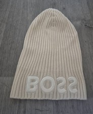 Image of Boss Beanie Hat In Cream