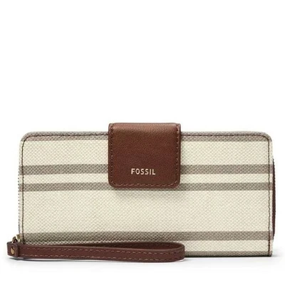 FOSSIL Madison Zip Clutch – Neutral Stripe - Bild 1 von 4