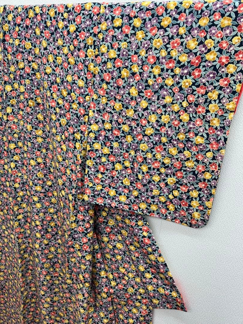 Silk Lining All Over Small Flower Pattern Midnigh… - image 8