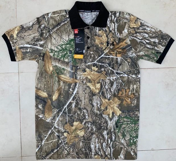 Under Armour Men's UA Camouflage Real Tree Edge Polo Shirt - Size LARGE  (UA-24) - Image 2 of 4