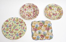 4 x Vintage Chintz Ware Items Du Barry Marguerite Kew Cheadle Bowls & Plates