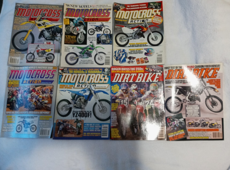 Motocross Action magazine lot Of (7) 1990's and a special bonus magazine added!