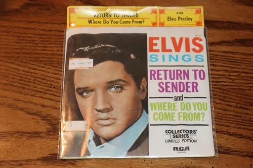 NEW VINYL 45 ELVIS PRESLEY RETURN TO SENDERSEALED WITH DISPLAY CARD NEW UNPLAYED