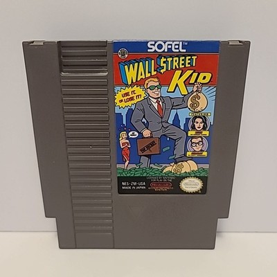 Wall Street Kid (Nintendo NES, 1990) Authentic. GREAT LABELS! Tested.