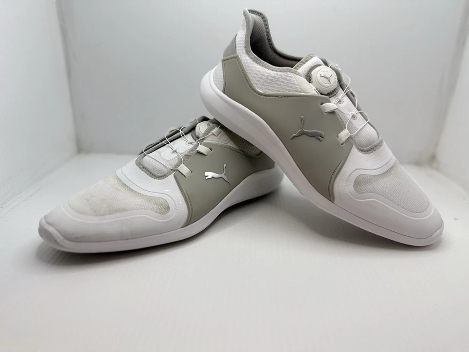 Zapatos de golf Puma para hombre Ignite Fasten8 discos blancos/plateados EE. UU. 10,5 Foto 2 de 4