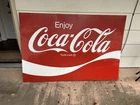 Coca Cola Large Metal  Sign - Vintage66"x 44” 1970’s Original!