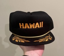 Vintage Hawaii Embroidered Mesh Trucker Snapback Hat Cap Scrambled eggs rare