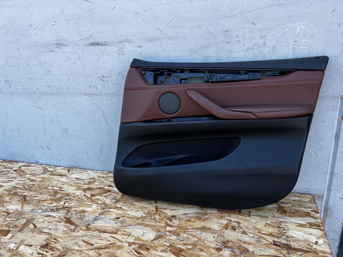 FRONT RIGHT PASSENGER DOOR PANEL CARD COVER BROWN BLACK BMW F15 X5