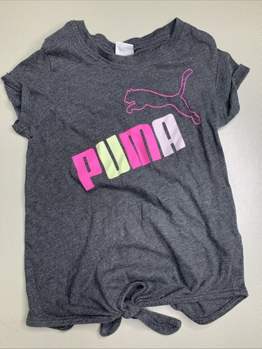 Girls Puma Multicolor & Gray Tied T-Shirt | Size S (7)