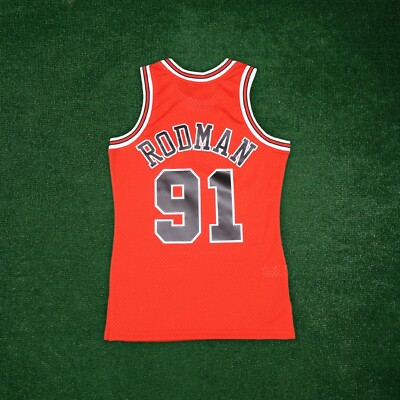 NBA BULLS ユニフォーム RODMAN Dennis Rodman 1997-98 Chicago Bulls NBA M&N Red HC Swingman