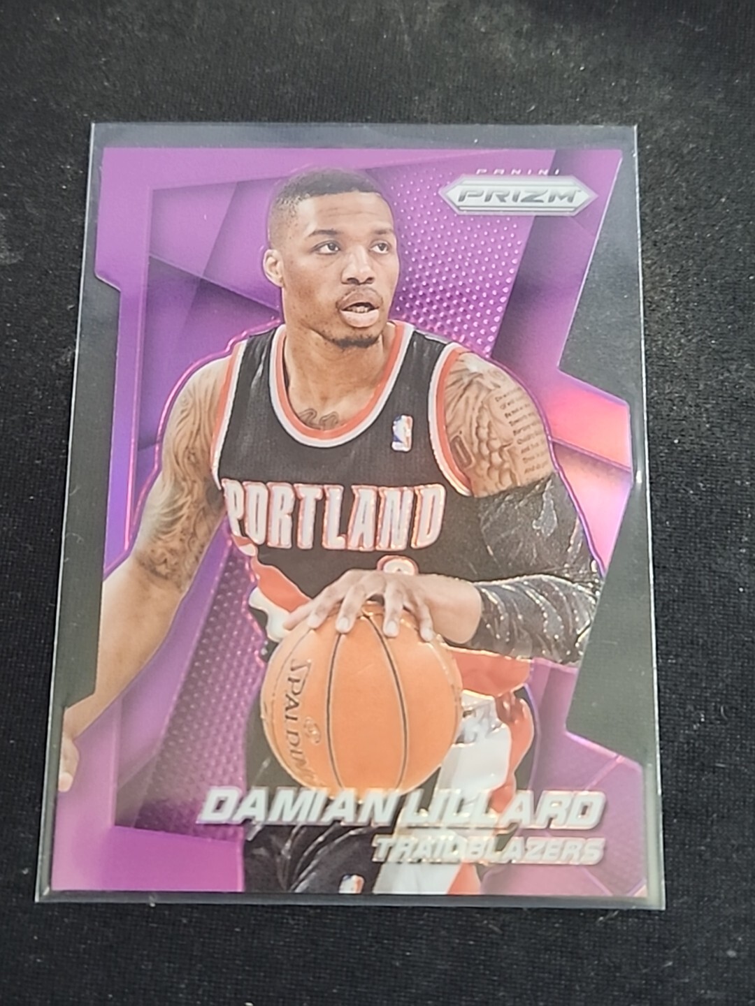 2014-15 Panini Prizm - Purple Die-Cut Prizm #1 Damian Lillard /139