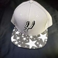 San Antonio Spurs NBA Mitchell Ness Stars Snapback Hat Cap Silver Black