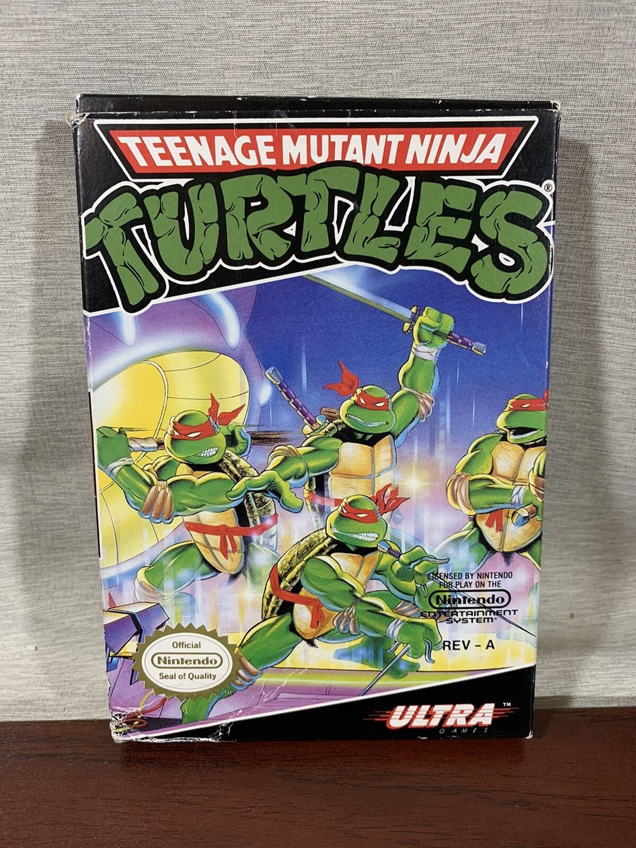 TMNT Teenage Mutant Ninja Turtles Game Box And Game NINTENDO NES
