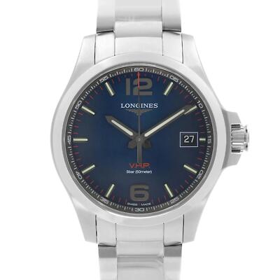 Longines Conquest V.H.P. 43mm Steel Blue Dial Men Quartz Watch L3
