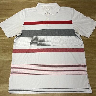 Camiseta De Golf Para Hombre Adidas Talla L De Rendimiento Atlético A Rayas 