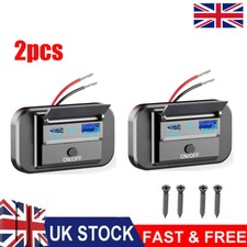 2PCS Type-C USB Port Fast Charger DC 12V-24V Socket Power Outlet Panel Charge