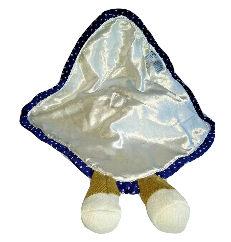 Baby Starters Girl Knit SOCK MONKEY Rattle Security Blanket White Plush NEW - Image 4 of 4