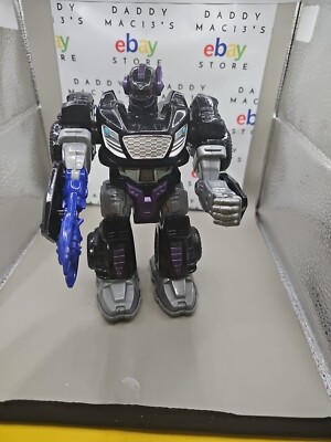 Hap-P-Kid Mars Robot Attack 7  Black Light Up Walking Action Figure Hap P Kid